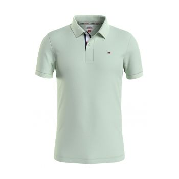 Tricou polo slim fit din material pique