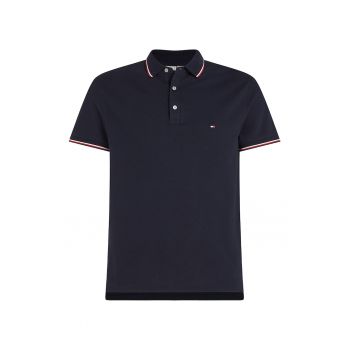 Tricou polo slim fit din amestec de bumbac organic