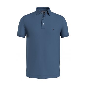 Tricou polo slim fit din amestec de bumbac organic