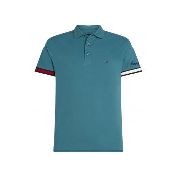 Tricou polo slim fit din bumbac organic