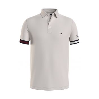 Tricou polo slim fit din bumbac organic