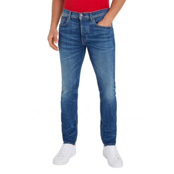 Blugi skinny cu aspect decolorat