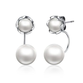 Cercei din argint Double Fancy Pearl de firma original