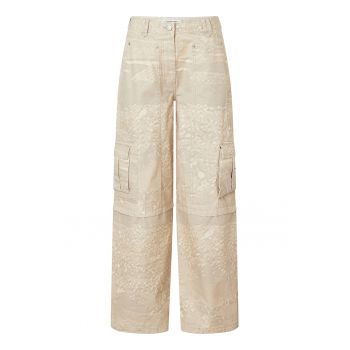Pantaloni cargo relaxed fit din amestec de bumbac organic
