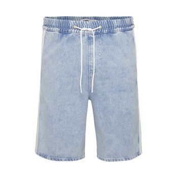 Pantaloni scurti din denim cu benzi laterale contrastante Daisy