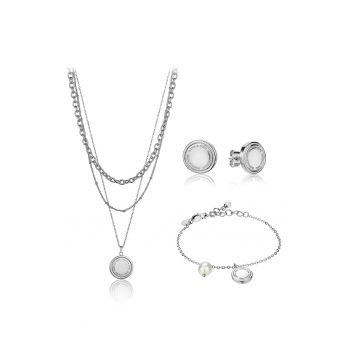 Set de bijuterii de otel inoxidabil - decorat cu perla Shell