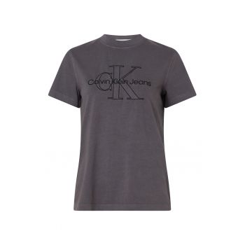 Tricou de bumbac cu broderie logo