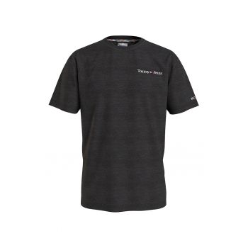 Tricou de bumbac organic cu decolteu la baza gatului