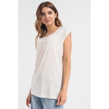 Tricou relaxed fit cu maneci aripioara la reducere