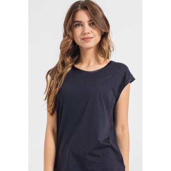 Tricou relaxed fit cu maneci aripioara