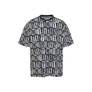 Tricou supradimensionat de bumbac organic cu imprimeu logo