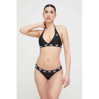 adidas Performance costum de baie din două piese culoarea negru, cupa usor rigidizata