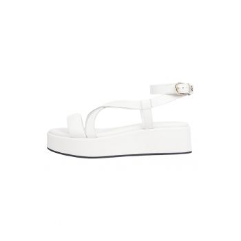 Sandale wedge de piele