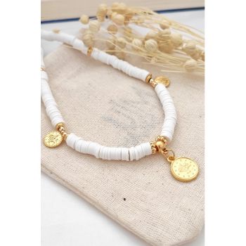 Colier ajustabil cu talismane in forma de monezi