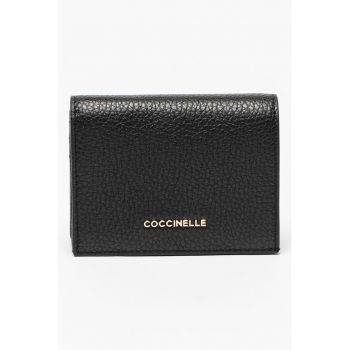 Portofel de piele cu aspect granulat Metallic Soft