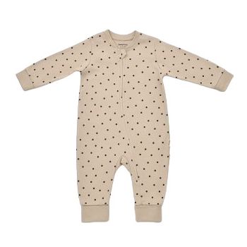 Salopeta cu fermoar si buline Girafa, BabyCosy, 100% bumbac organic, Mink