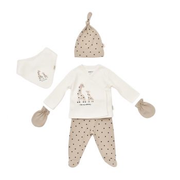 Set 5 piese Girafa, BabyCosy, 100% bumbac organic ieftin