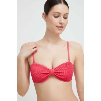 Abercrombie & Fitch sutien de baie culoarea roz, cupa usor rigidizata