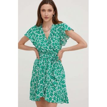 Answear Lab rochie culoarea verde, mini, evazati