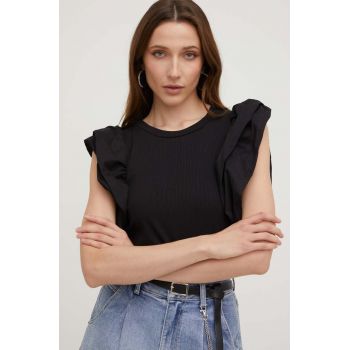 Answear Lab tricou femei, culoarea negru