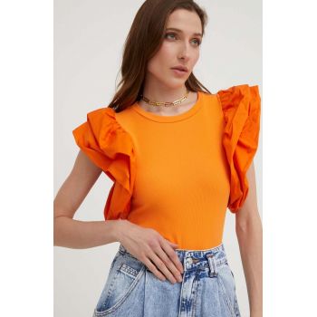 Answear Lab tricou femei, culoarea portocaliu