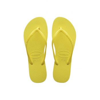 Havaianas slapi SLIM femei, culoarea galben, cu toc plat, 4000030.1732