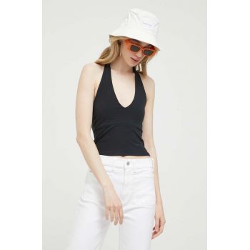 Hollister Co. top femei, culoarea negru