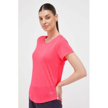 Under Armour tricou de alergare culoarea roz