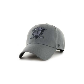47brand șapcă din amestec de lână NHL Anaheim Ducks culoarea gri, cu imprimeu H-MVPSP25WBP-CCA de firma originala