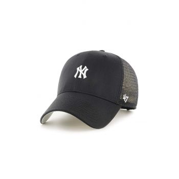 47brand sapca MLB New York Yankees culoarea negru, cu imprimeu