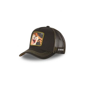 Capslab sapca LOONEY culoarea negru, cu imprimeu
