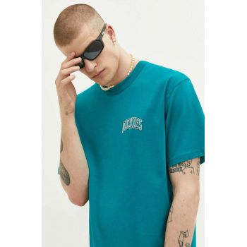 Dickies tricou din bumbac culoarea turcoaz, cu imprimeu