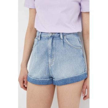 Lee pantaloni scurti jeans femei, neted, high waist