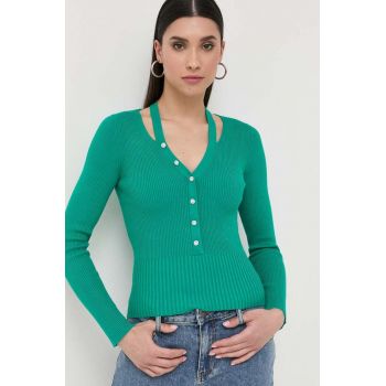 Morgan pulover femei, culoarea verde, light ieftin