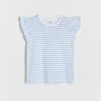 Reserved - Tricou din bumbac cu imprimeu - Alb