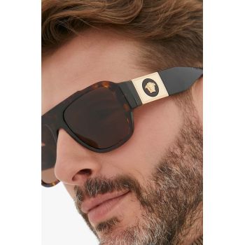 Versace ochelari de soare barbati, culoarea maro de firma originali