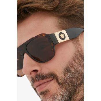 Versace ochelari de soare barbati, culoarea maro