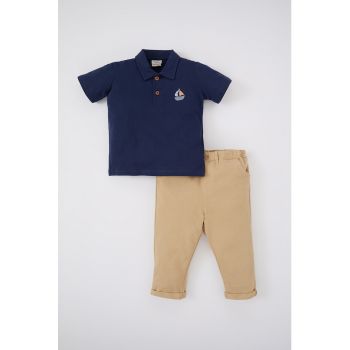 Set de tricou polo si pantaloni chino