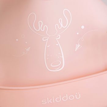Baveta din silicon Skiddou Smekke Keep Pink de firma originala