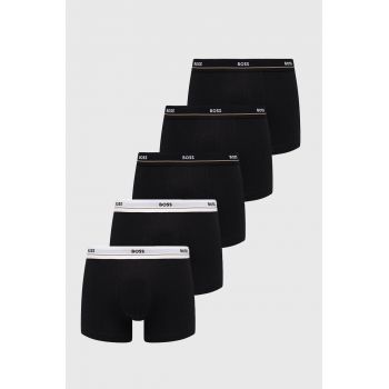 BOSS boxeri 5 pack bărbați, culoarea negru 50475275