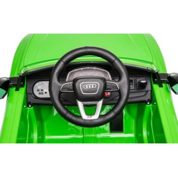 Masinuta electrica cu roti din cauciuc Audi RS Q8 Green ieftina