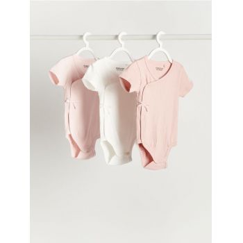 Reserved - Set de 3 bodyuri petrecute - roz-pastel