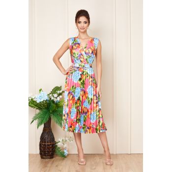 Rochie Simone Roz Multicolora la reducere