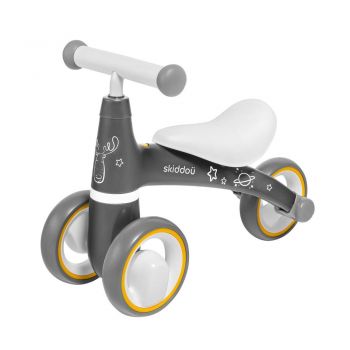 Tricicleta pentru copii fara pedale Berit Ride-On Skiddou Evening Shadow Gri, actionata cu picioarele, recomandata copiilor de la 1 an pana la 3 ani, cu roti din spuma EVA