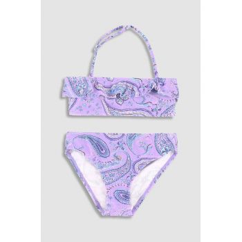 Coccodrillo costum de baie pentru copii din două piese culoarea violet