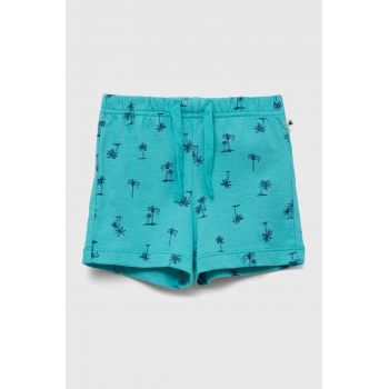GAP pantaloni scurți din bumbac pentru copii culoarea turcoaz, talie reglabila