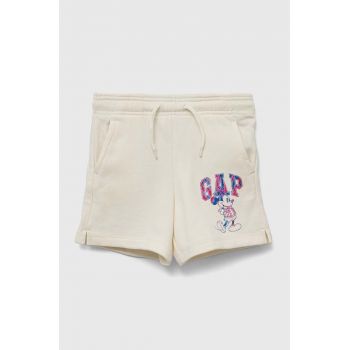 GAP pantaloni scurti copii culoarea bej, talie reglabila