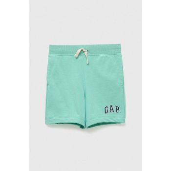 GAP pantaloni scurti copii culoarea turcoaz, talie reglabila