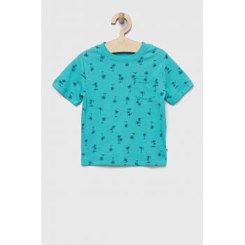 GAP tricou de bumbac pentru copii culoarea turcoaz, modelator de firma original