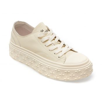 Pantofi FLAVIA PASSINI albi, A9197, din piele naturala